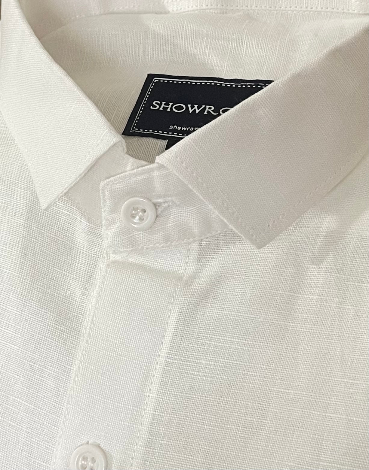 Linen- White Full sleeves shirt
