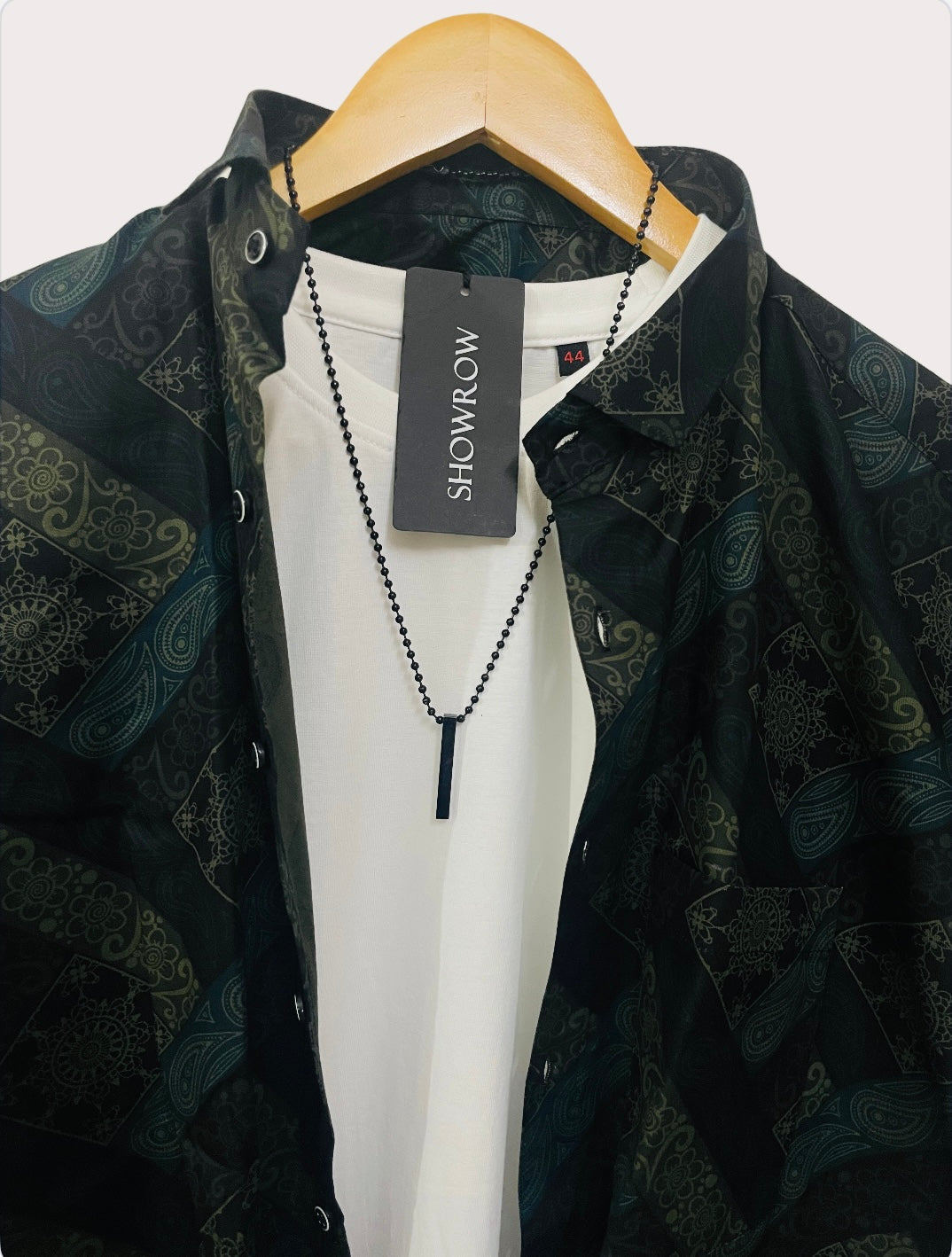 Midnight Blue Printed Half Sleeves Cotton Shirt
