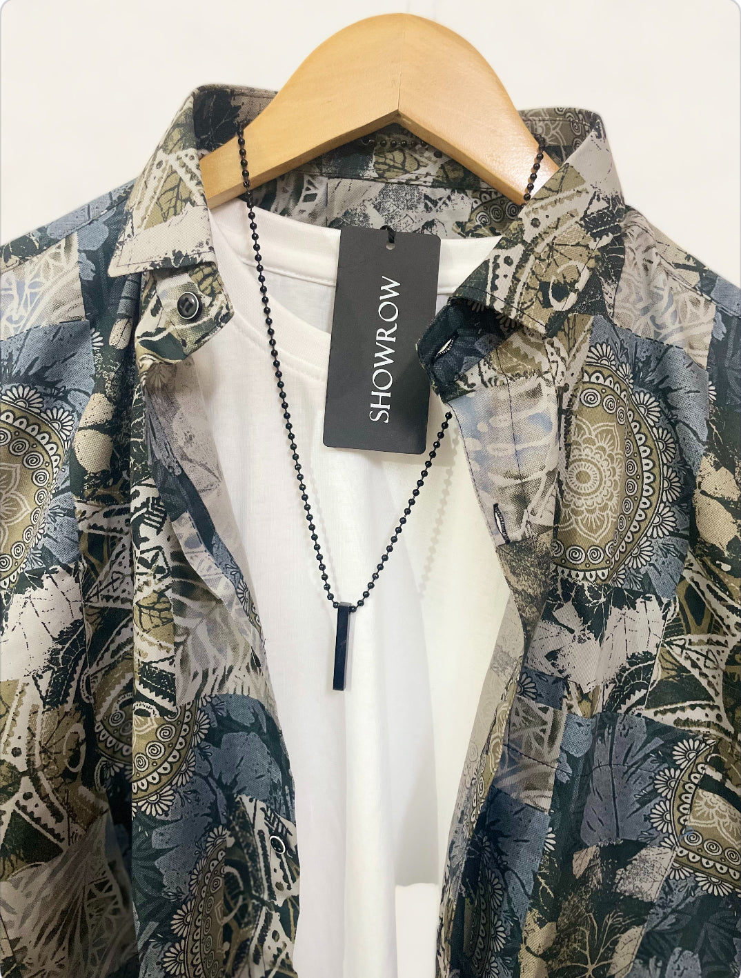Beach Wave Printed Half Sleeves Cotton Shirt