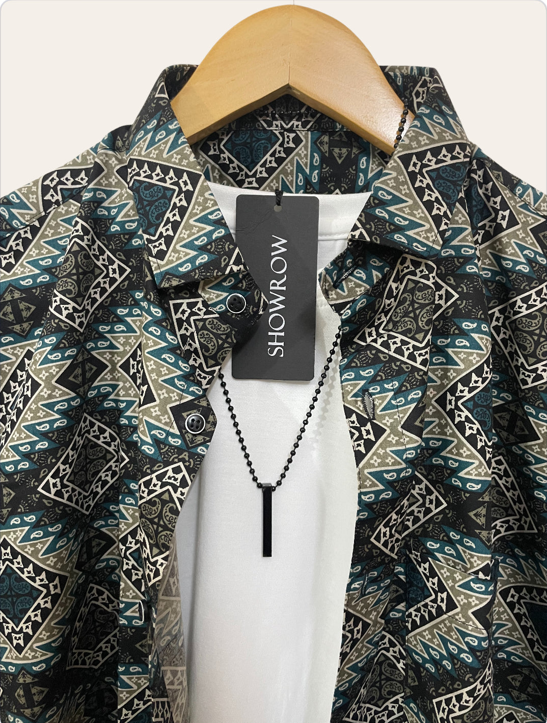 Festive Blue Printed Half Sleeves Cotton Shirt