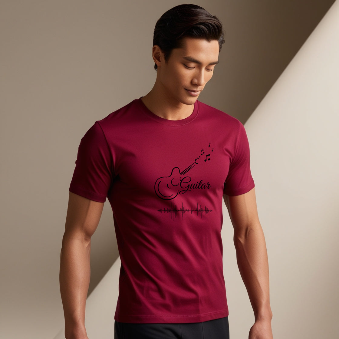 Guitar Maroon T-Shirt