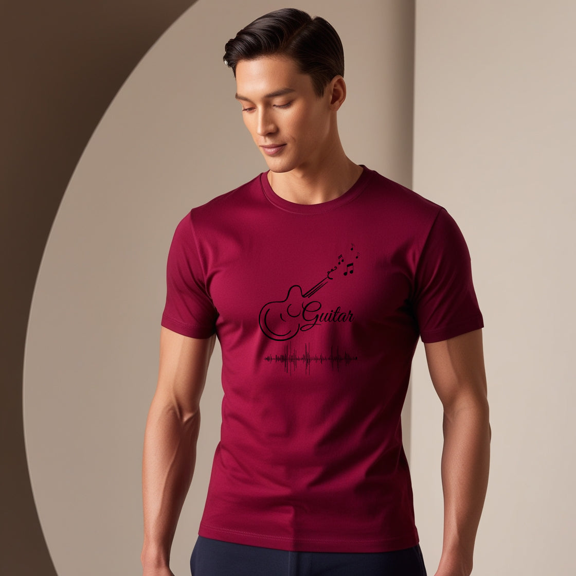 Guitar Maroon T-Shirt