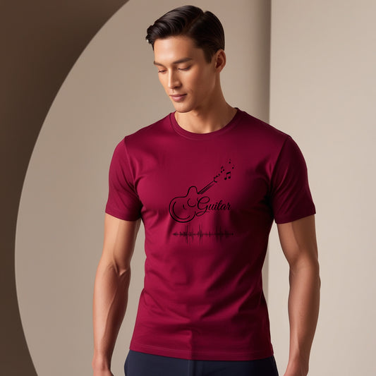 Guitar Maroon T-Shirt