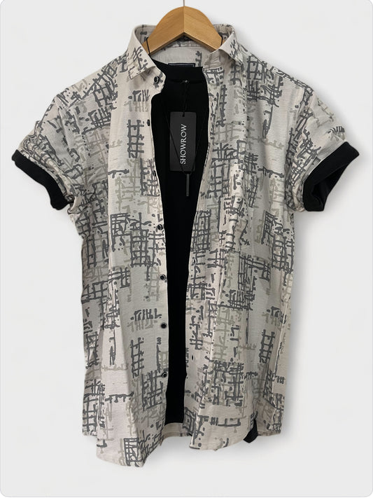 Canvas Gray Half Sleeves Shirt