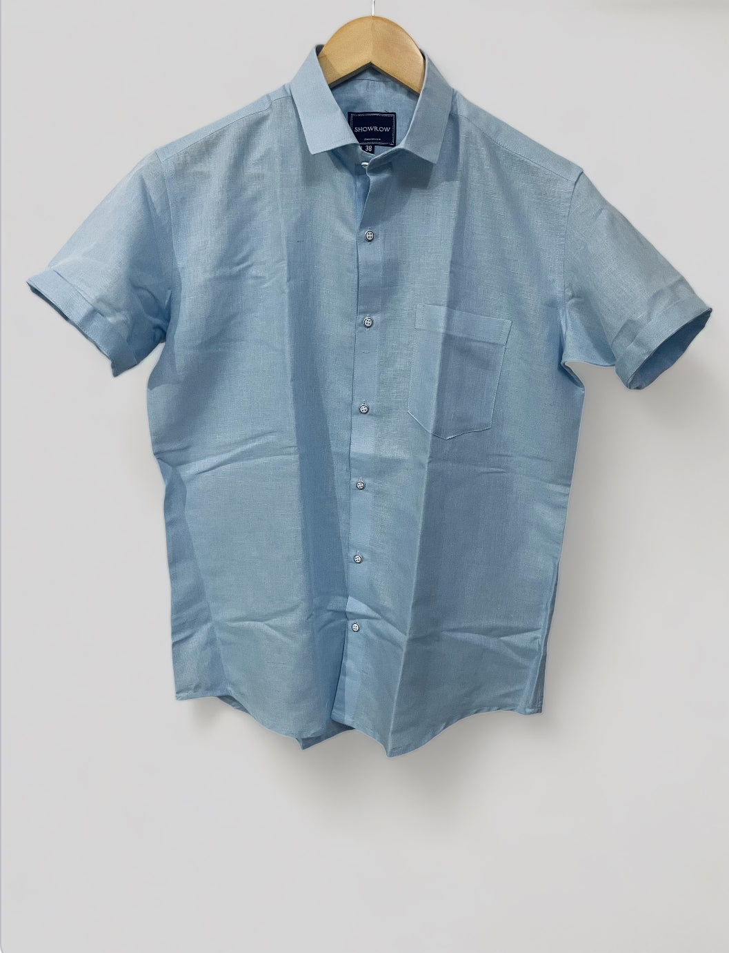 Linen- Sky Blue half sleeves shirt