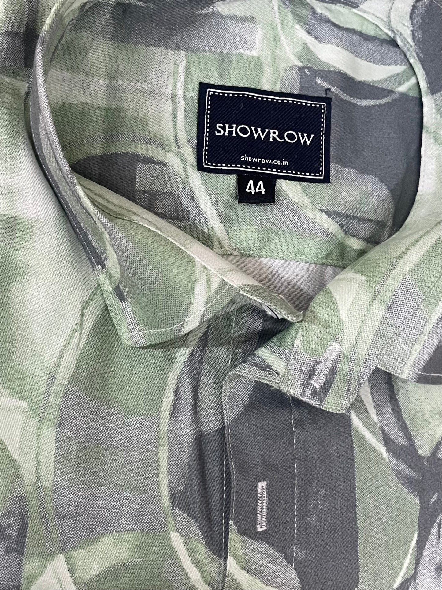 Green Shade Printed Half Sleeves Cotton Shirt