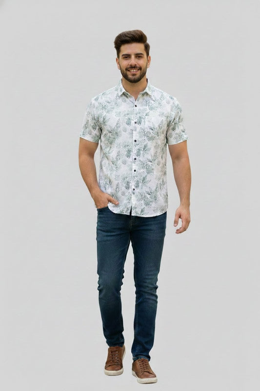 Botanical Marks Half Sleeves Shirt