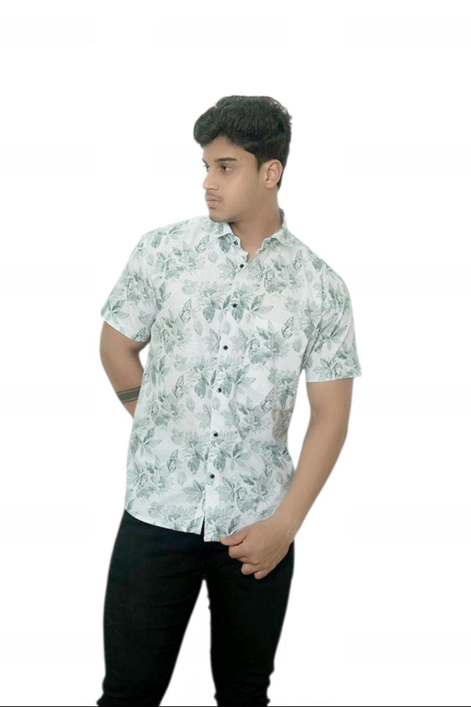 Botanical Marks Half Sleeves Shirt
