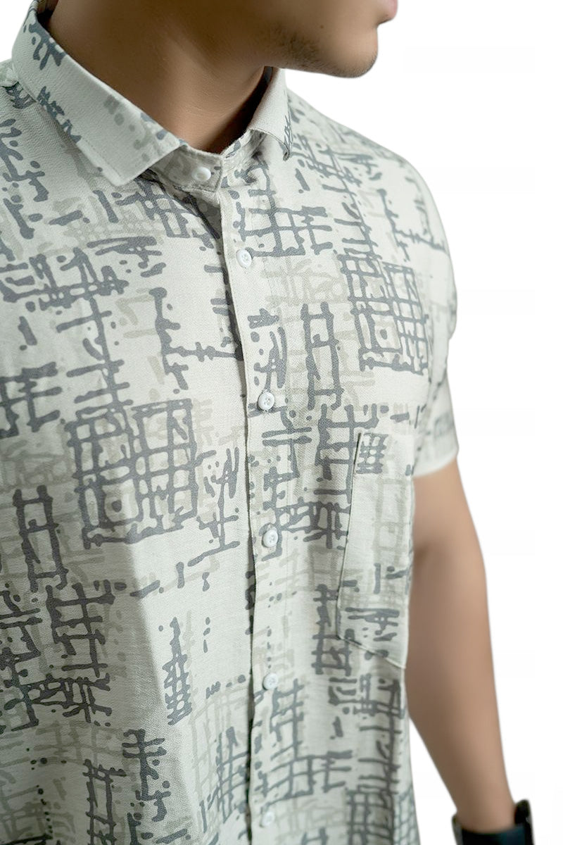 Canvas Gray Half Sleeves Shirt