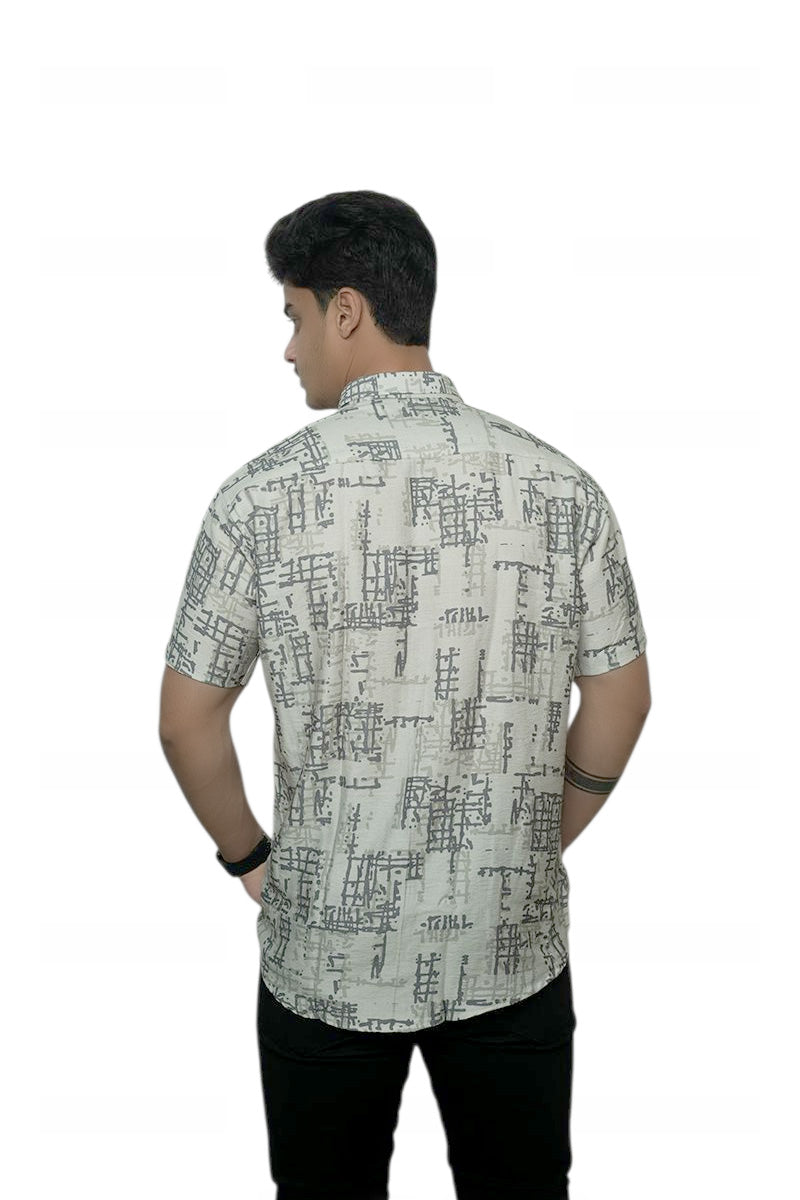 Canvas Gray Half Sleeves Shirt