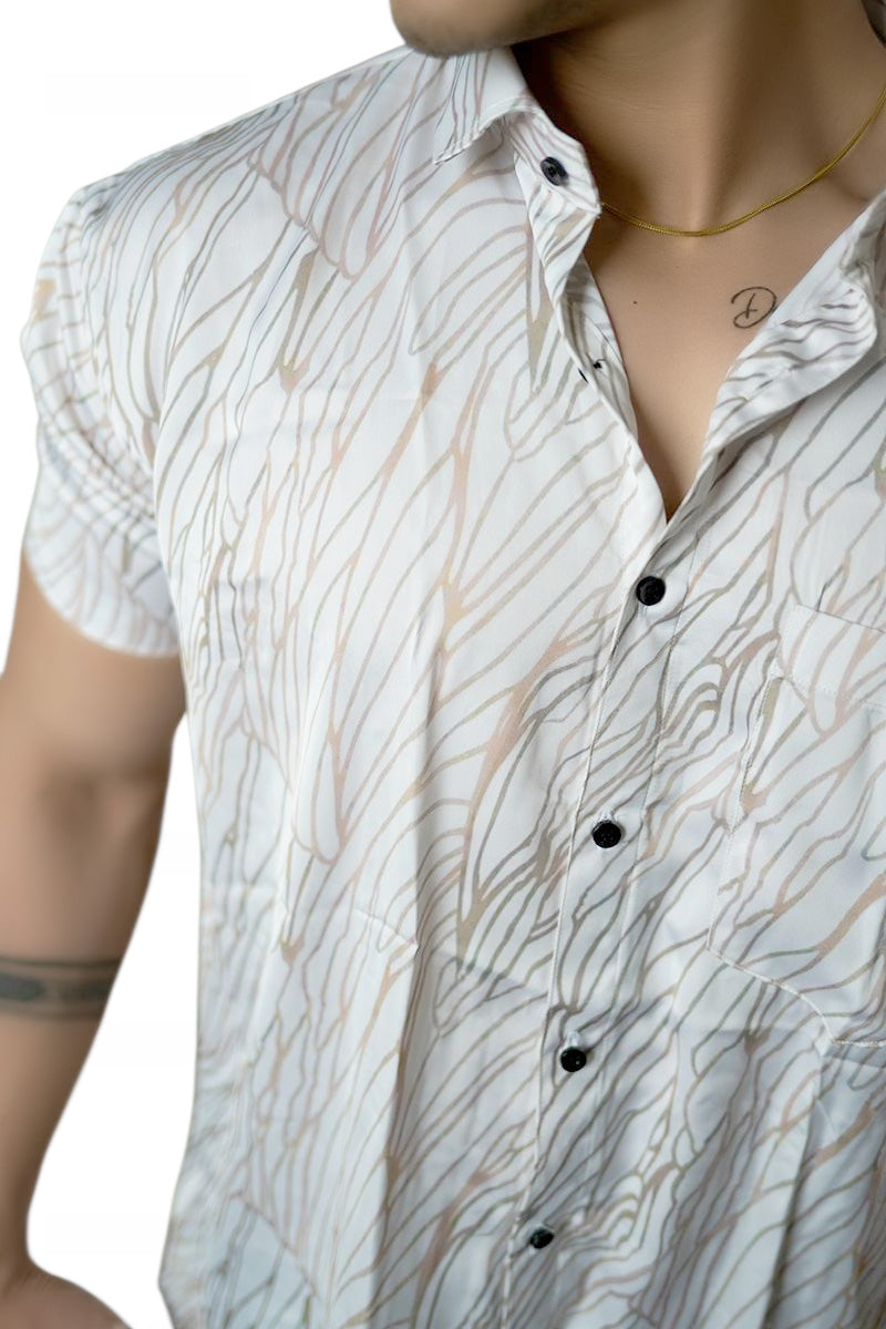 Flutter Wing Half Sleeves Shirt