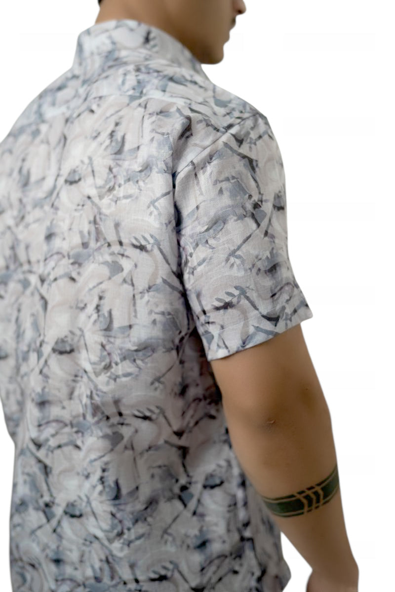 Iternal Imprint Half Sleeves Cotton Shirt