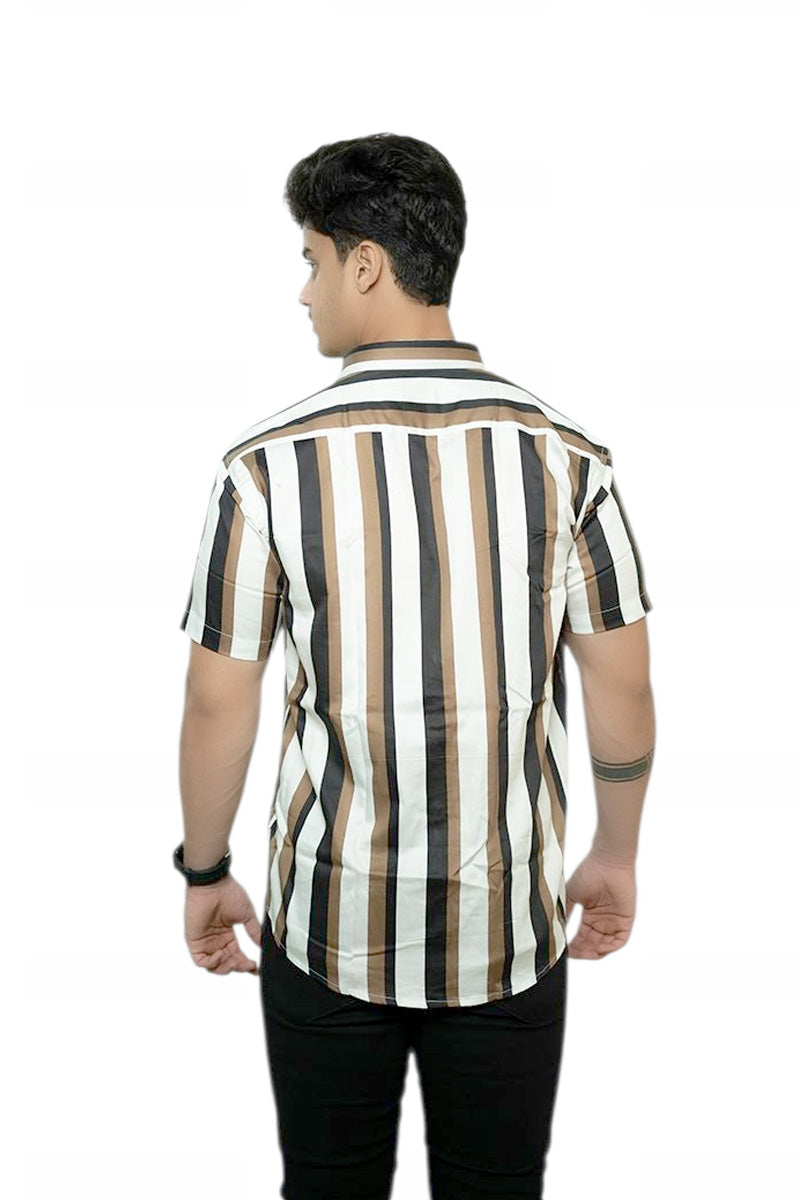 Luxe Striped Half Sleeves Shirt