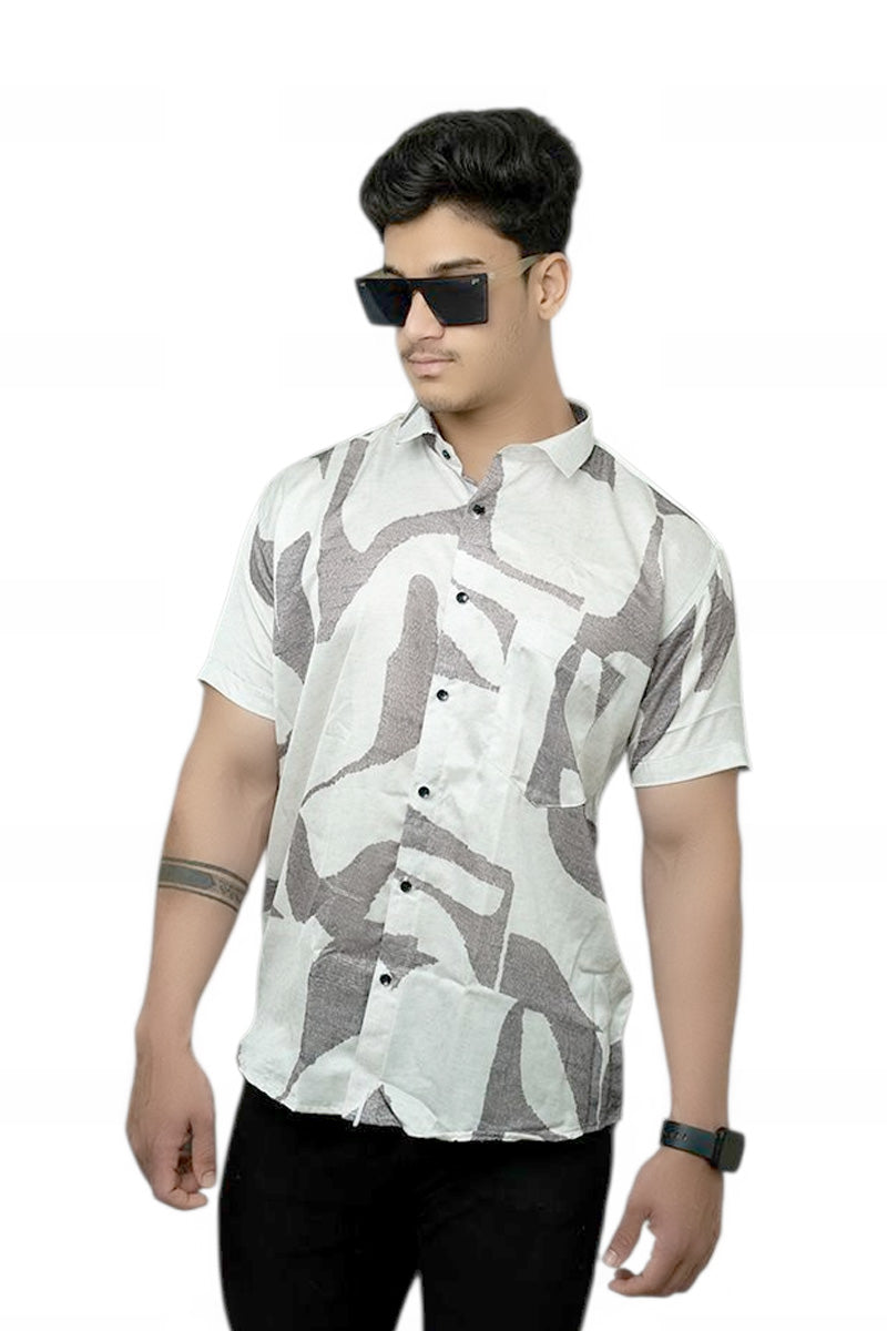 Marble Cuts Half Sleeves Shirt