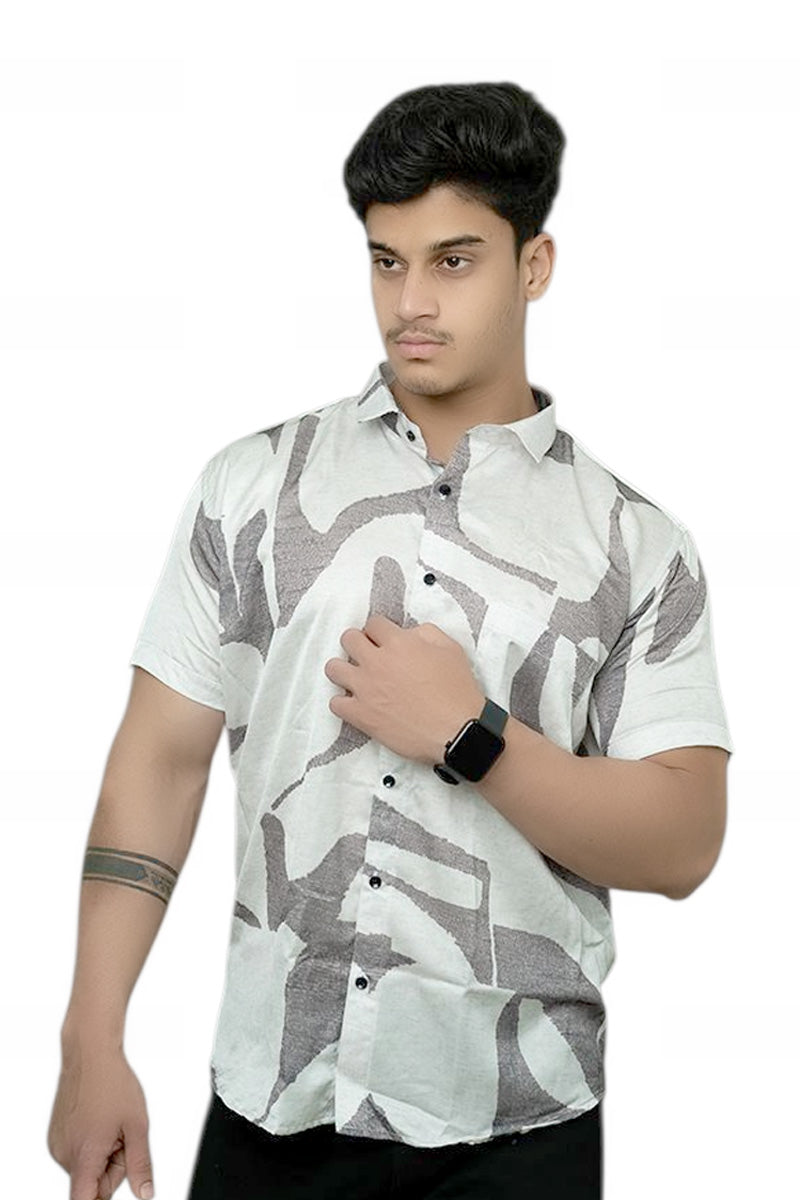 Marble Cuts Half Sleeves Shirt