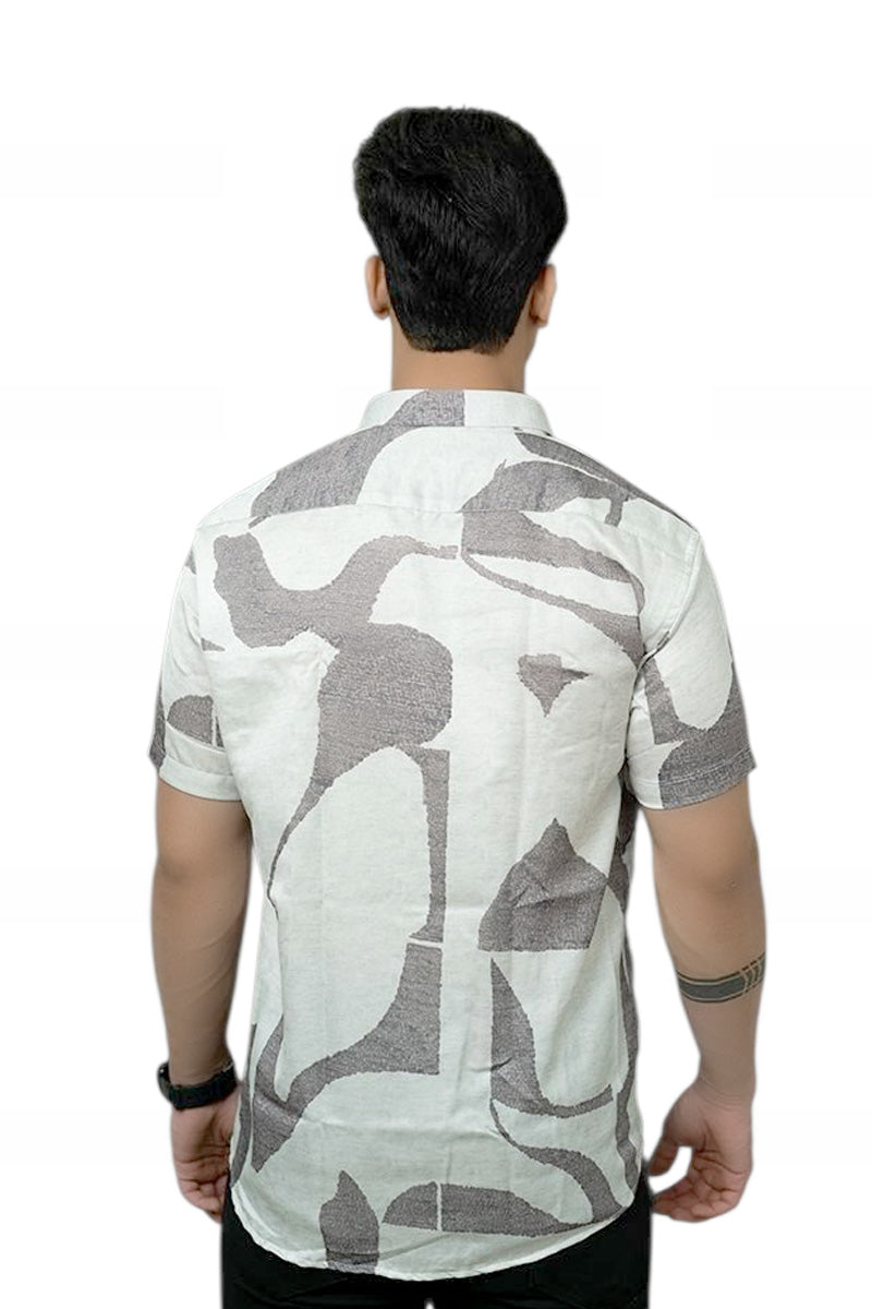 Marble Cuts Half Sleeves Shirt