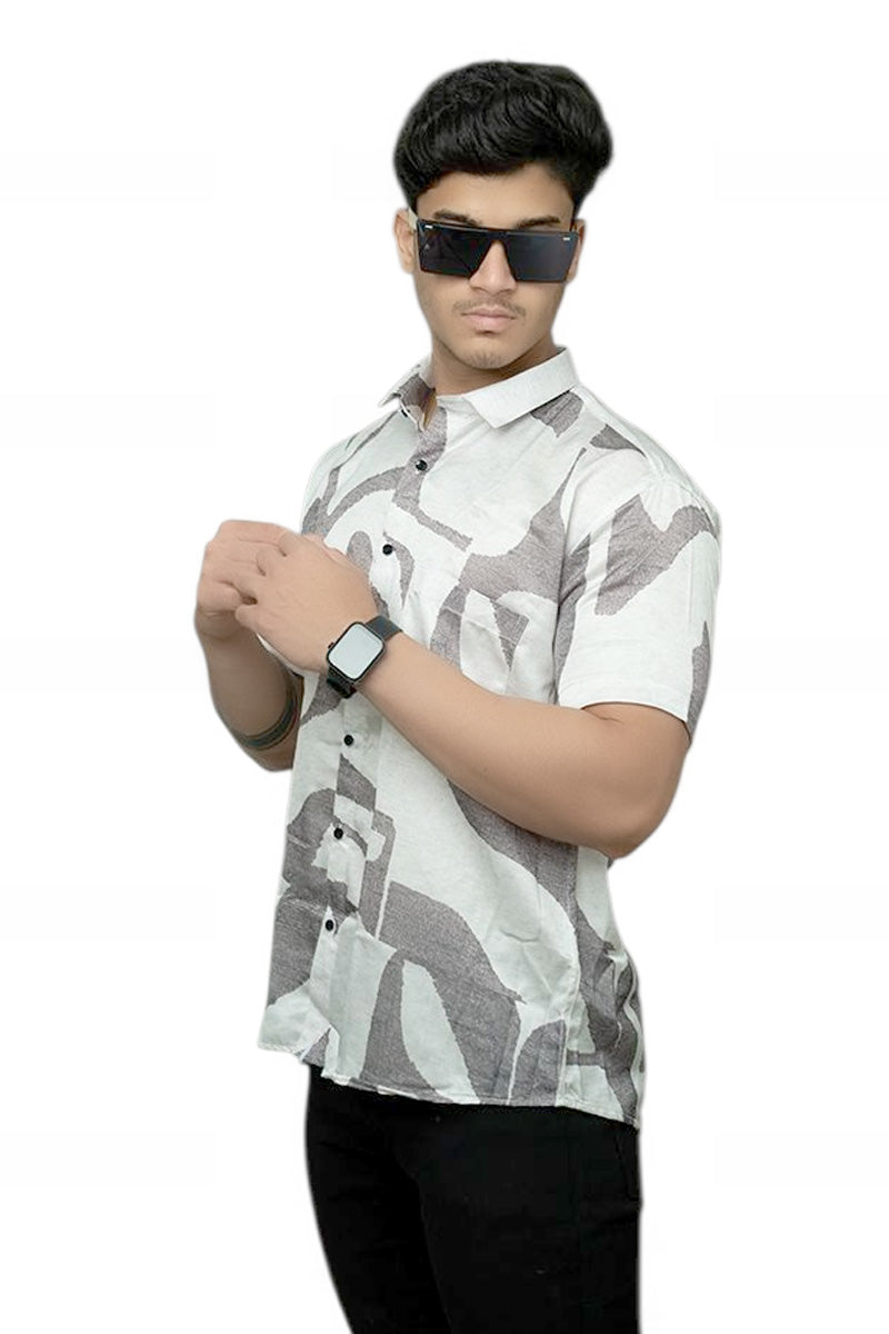 Marble Cuts Half Sleeves Shirt