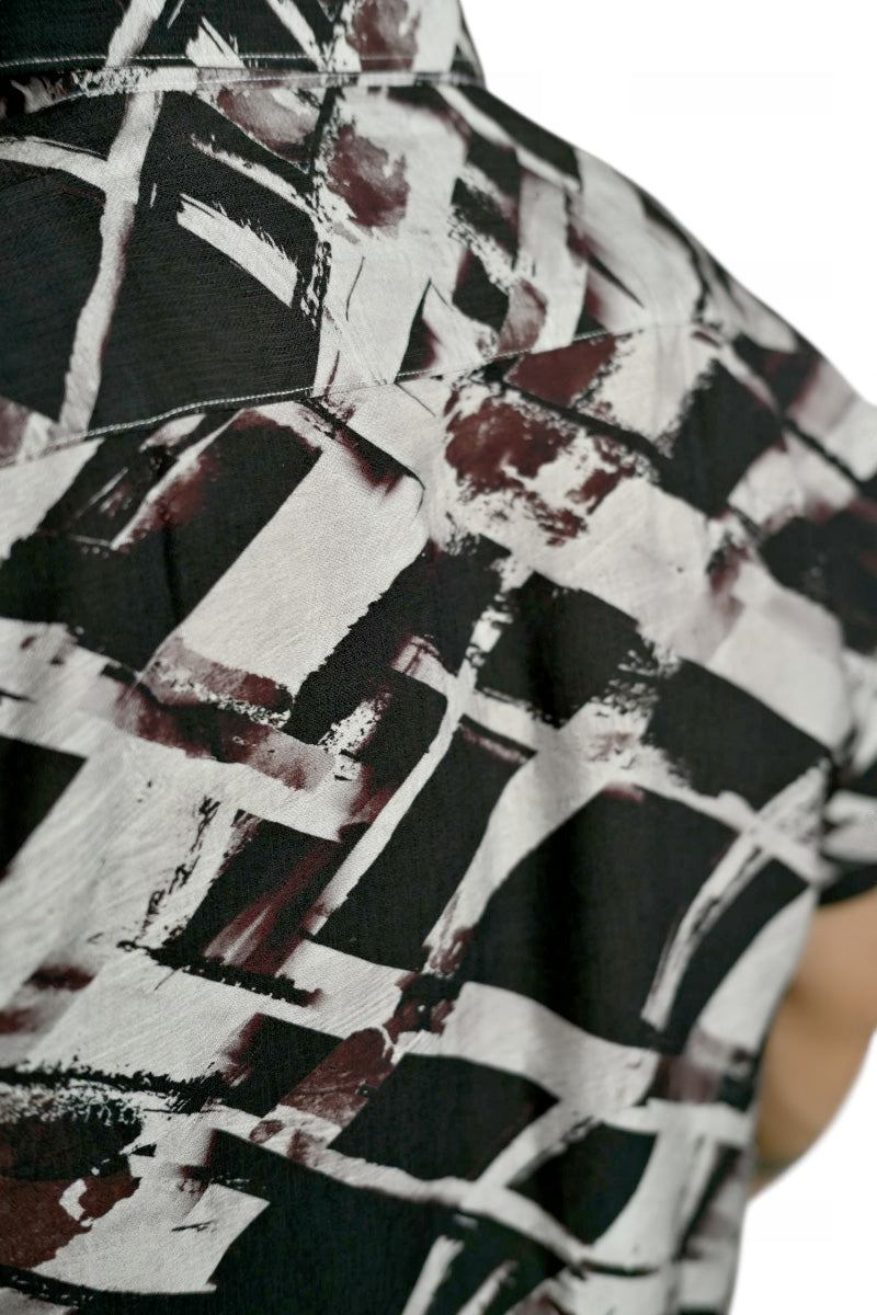 Marble Noir Half Sleeves Shirt