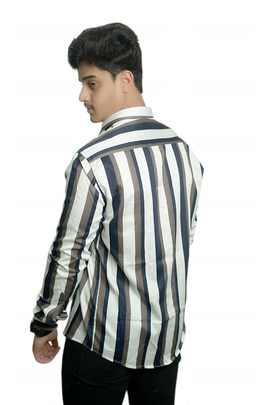 Multi Vertical Stripes Full Sleeves Shirt