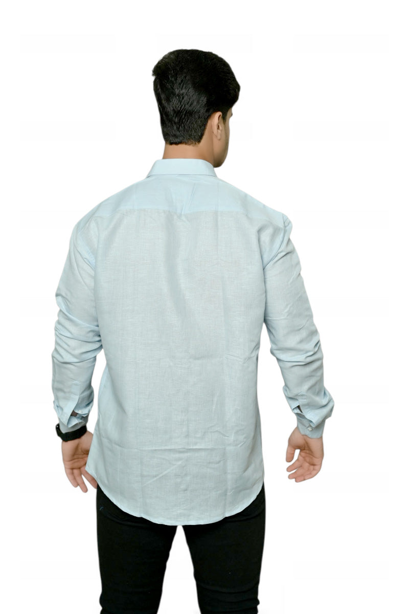 Linen- Sky Blue Full sleeves shirt