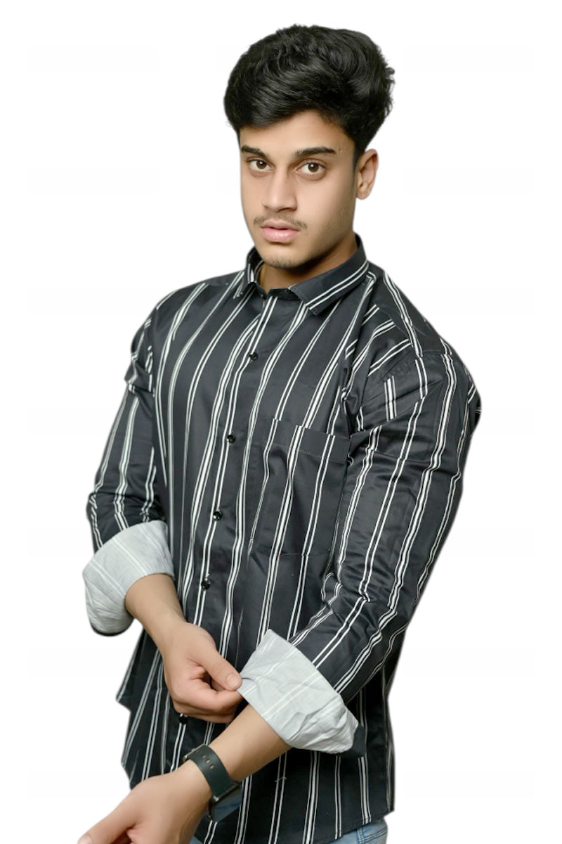 Vertical Stripes Full Sleeves Shirt