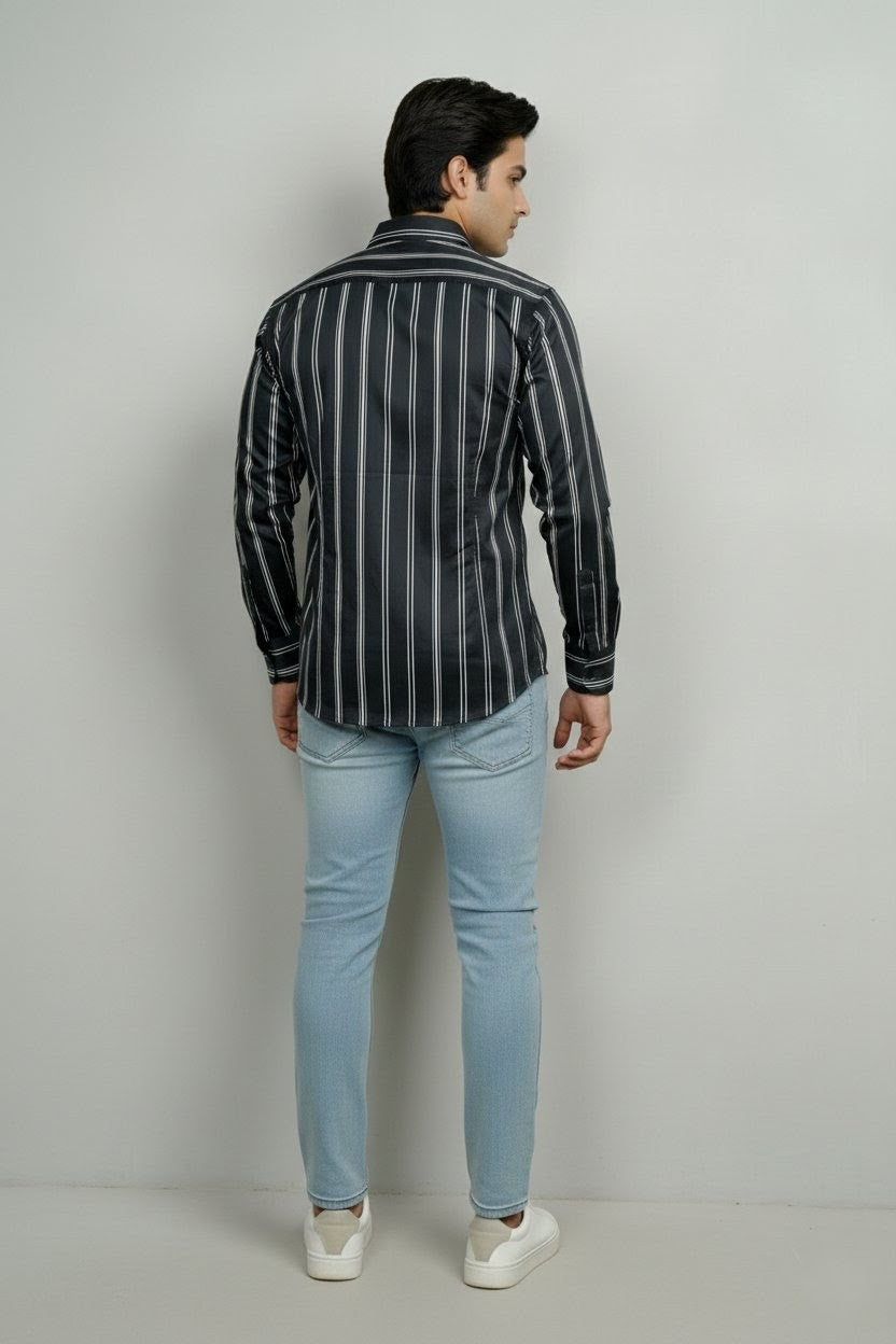 Vertical Stripes Full Sleeves Shirt