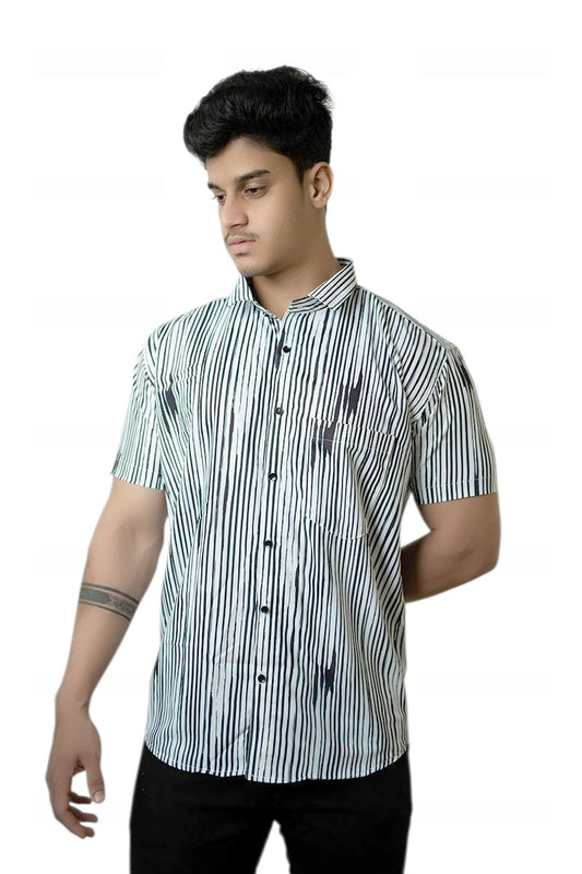Zebra Lines Half Sleeves Shirt