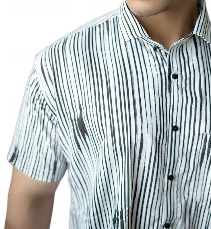 Zebra Lines Half Sleeves Shirt