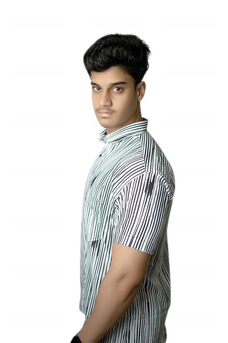 Zebra Lines Half Sleeves Shirt