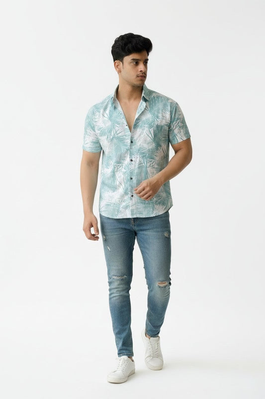 Tropical Imprints Half Sleeves Shirt