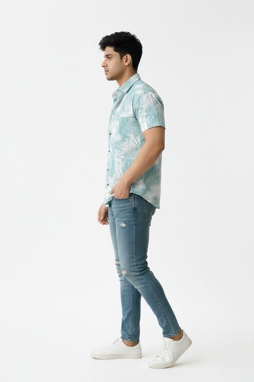 Tropical Imprints Half Sleeves Shirt
