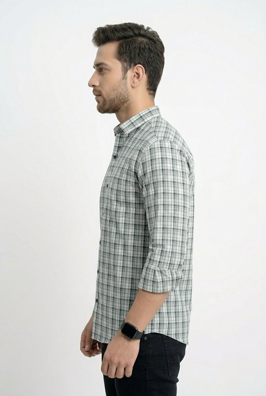 Plaid Design Full Sleeves Shirt