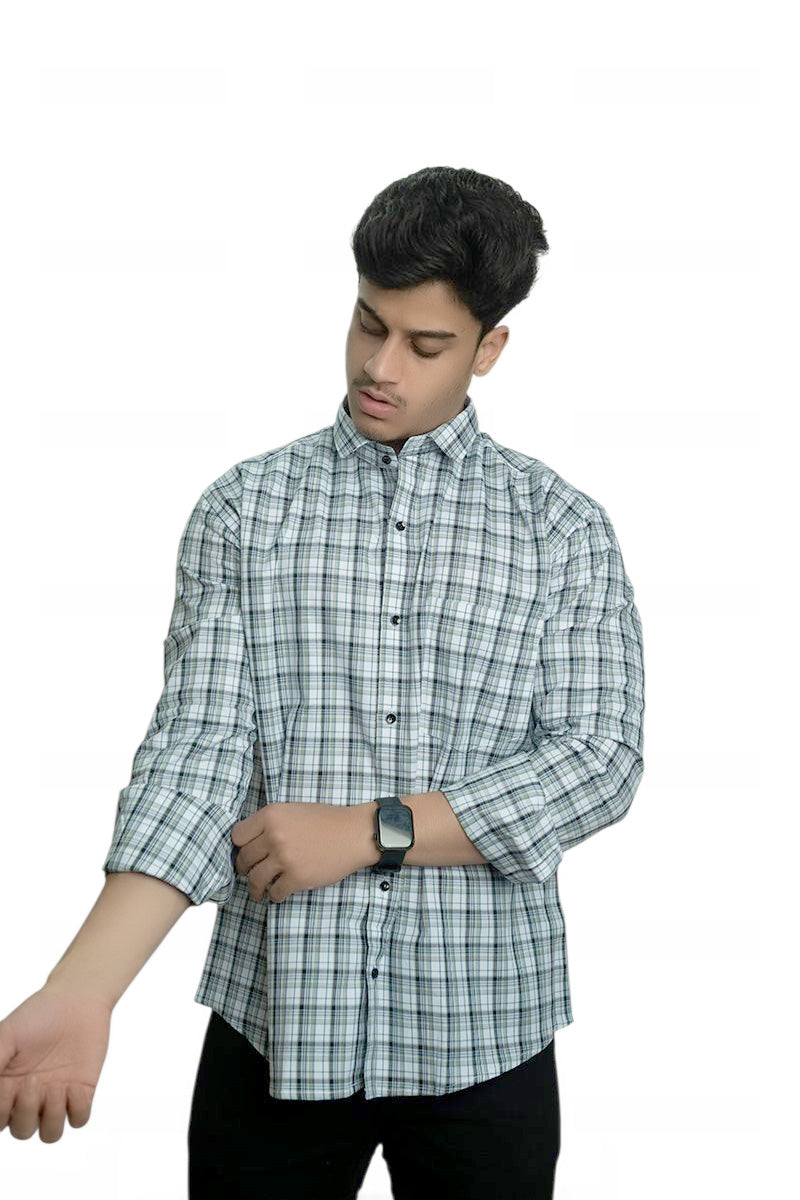 Plaid Design Full Sleeves Shirt