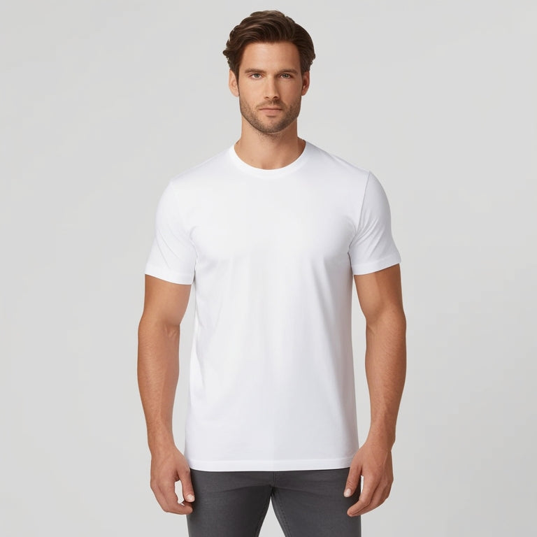 White Solid T-Shirt