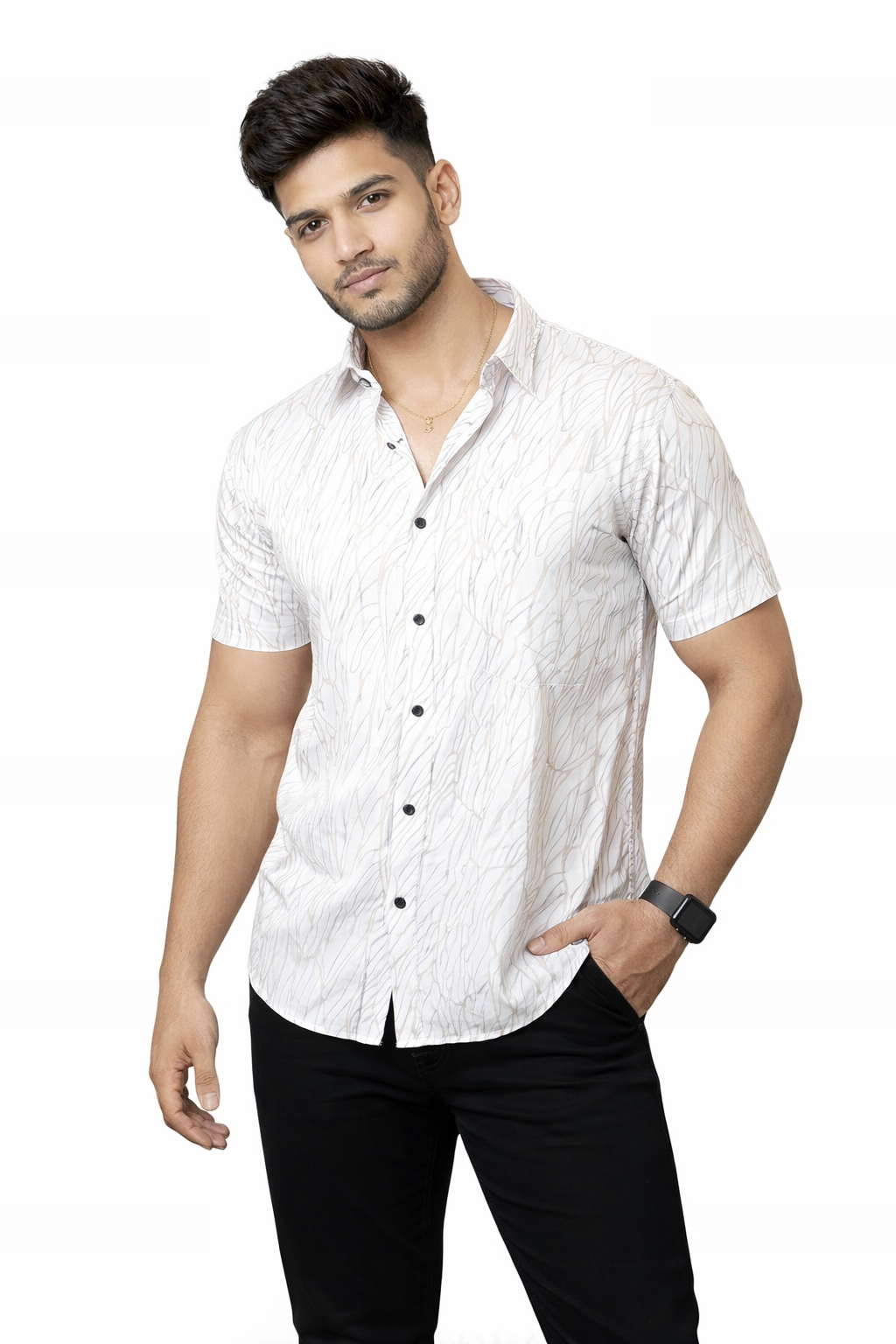 Flutter Wing Half Sleeves Shirt