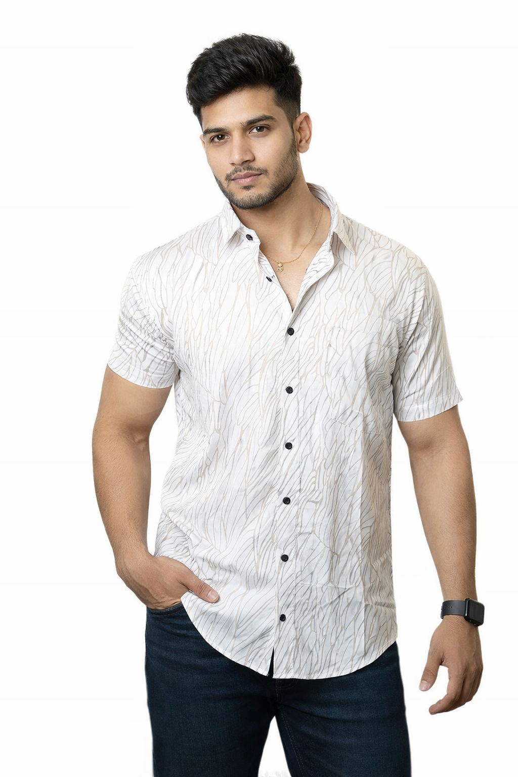 Flutter Wing Half Sleeves Shirt
